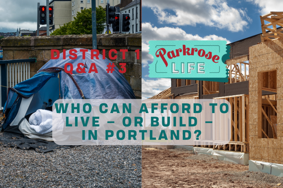 City of Portland District 1 Candidates Homelessness, Housing Affordability